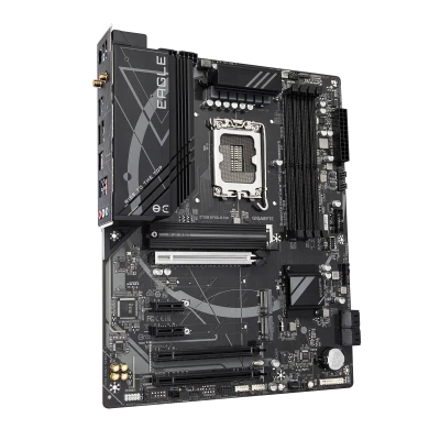 Gigabyte Z790 EAGLE AX  |  Семейство процессоров Intel  |  Разъем процессора LGA1700  |  DDR5 DIMM  |  Поддерживаемые интерфейсы жесткого диска SATA, M.2  |  Количество SATA-разъемов 4