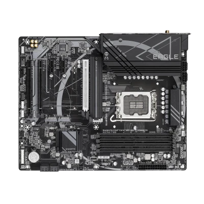 Gigabyte Z790 EAGLE AX  |  Семейство процессоров Intel  |  Разъем процессора LGA1700  |  DDR5 DIMM  |  Поддерживаемые интерфейсы жесткого диска SATA, M.2  |  Количество SATA-разъемов 4