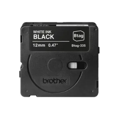 Brother BTAG-335  |  White on Black  |  Btag