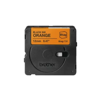 Brother BTAG-T31  |  Black on Orange  |  Btag