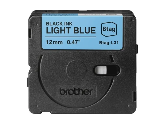Brother BTAG-L31  |  Black on Light Blue  |  Btag