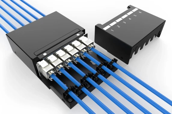 Digitus Consolidation point box, 6-port Keystone modules with intelligent cable manager  |  DN-93708-6