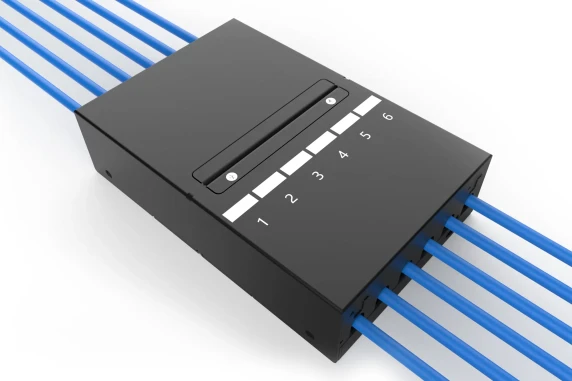 Digitus Consolidation point box, 6-port Keystone modules with intelligent cable manager  |  DN-93708-6