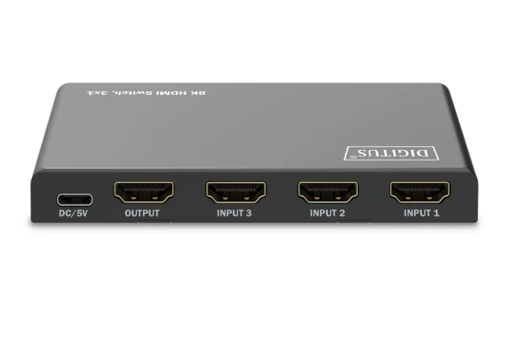 Digitus 8K HDMI Switch, 3x1  |  DS-55333  |  Black