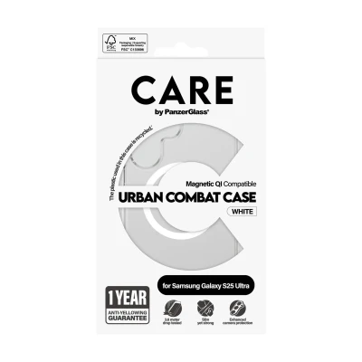 CARE Back protection  |  Samsung  |  Galaxy S25 Ultra  |  Recycled plastic  |  White