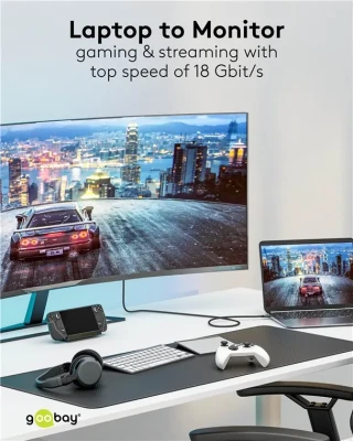Goobay USB-C to HDMI Cable 4K at 60 Hz, 1 m  |  75696