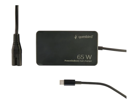 Cablexpert 65 W PowerDelivery GaN USB Type-C Fast Charger  |  NPA-AC-PDQC65-01