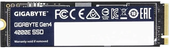 Gigabyte G440E1TB  |  1000 ГБ  |  Интерфейс твердотельного накопителя PCI-Express 4.0 x4, NVMe 1.4  |  Скорость чтения 4000 МБ / с  |  Скорость записи 3900 МБ / с