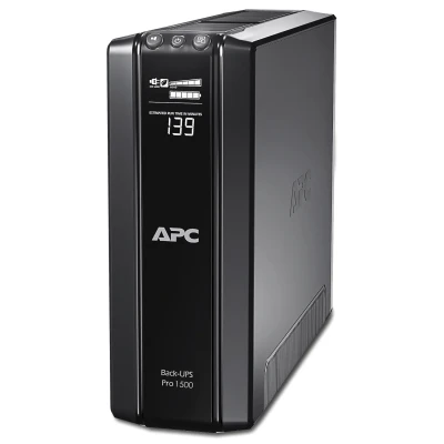 Schneider Electric APC Back-UPS Pro, Tower, 10x IEC C13 outlets, AVR, LCD, user-replaceable battery  |  BR1500GI  |  1500 VA  |  865 W  |  230 V
