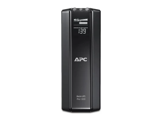 Schneider Electric APC Back-UPS Pro, Tower, 10x IEC C13 outlets, AVR, LCD, user-replaceable battery  |  BR1500GI  |  1500 VA  |  865 W  |  230 V
