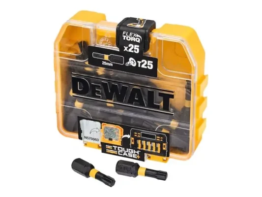 DEWALT DT70558T-QZ Extreme FLEXTORQ 25pc Set T25 25mm in Small Bulk Storage Case
