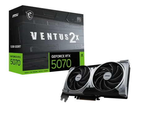 MSI GeForce RTX 5070 12G VENTUS 2X OC  |  NVIDIA  |  12 GB  |  GeForce RTX 5070  |  GDDR7  |  HDMI ports quantity 1  |  PCI Express Gen 5