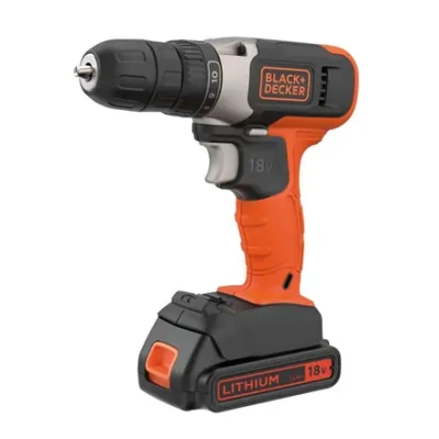 BLACK & DECKER  |  Cordless Drill Driver  |  BCD001C1-QW  |  18 V  |  1.5 Ah  |  Lithium