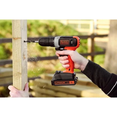 BLACK & DECKER  |  Cordless Drill Driver  |  BCD001C1-QW  |  18 V  |  1.5 Ah  |  Lithium