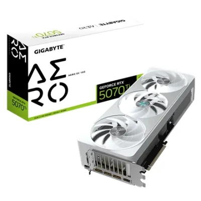 Gigabyte GeForce RTX 5070 Ti AERO OC 16G  |  NVIDIA  |  16 GB  |  GeForce RTX 5070 Ti  |  HDMI ports quantity 1  |  PCI-E 5.0