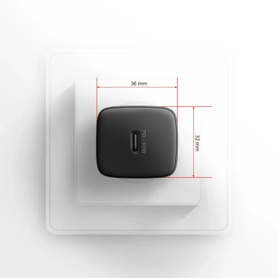 AXAGON Sil wallcharger 1x port USB-C, PD3.0 / PPS / QC4+ / SFC / AFC / Apple, 30W  |  ACU-PD30