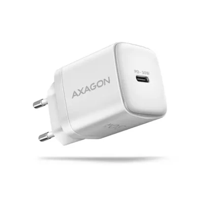 AXAGON Sil wallcharger 1x port USB-C, PD3.0  / PPS / QC4+ / SFC / AFC / Apple, 30w  |  ACU-PD30W