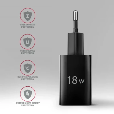 AXAGON Wallcharger 1x port USB-A, QC3.0 / AFC / FCP / Apple, 18W  |  ACU-QC18