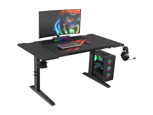 Genesis  |  Modular Gaming Desk  |  Holm 140 RGB  |  Anthracite Black