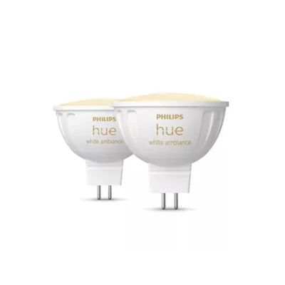 Philips Hue WA 12V MR16, упаковка 2 шт  |  GU5.3  |  5.1 Вт  |  Теплый до холодного белого света