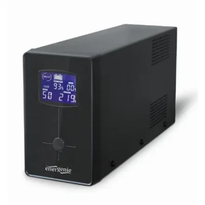EnerGenie UPS with USB and LCD display, Black  |  EG-UPS-034  |  1500 VA  |  900 W