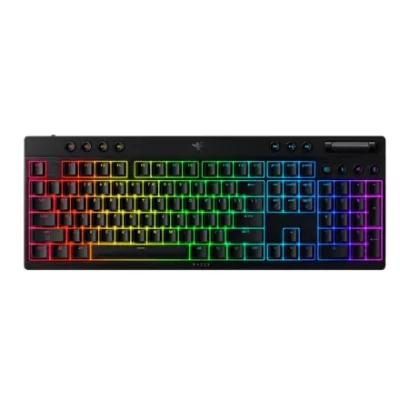 Razer BlackWidow V4 Low-profile HyperSpeed  |  Gaming keyboard  |  Wireless  |  US  |  Bluetooth, 2.4 GHz, USB Type-C  |  Yellow Linear