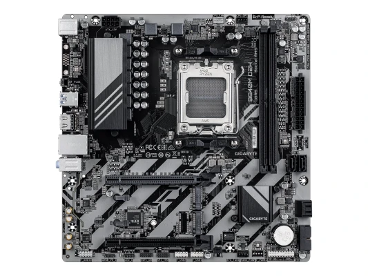 Gigabyte B840M D2H  |  Processor family AMD  |  Processor socket AM5  |  DDR5  |  Supported hard disk drive interfaces SATA, M.2  |  Number of SATA connectors 4