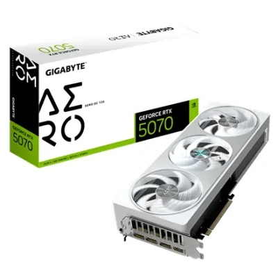 Gigabyte GeForce RTX 5070 AERO OC 12G  |  NVIDIA  |  12 GB  |  GeForce RTX 5070  |  HDMI ports skaits 1  |  PCI-E 5.0