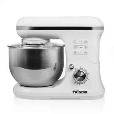 Tristar Kitchen Machine  |  MX-4817  |  1200 W  |  Number of speeds 6  |  Bowl capacity 5 L  |  White