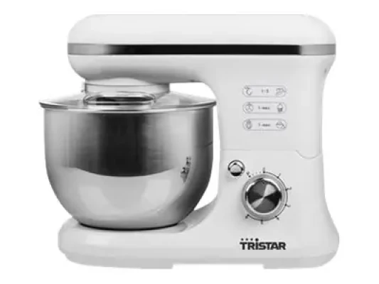 Tristar Kitchen Machine  |  MX-4817  |  1200 W  |  Number of speeds 6  |  Bowl capacity 5 L  |  White