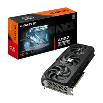 Gigabyte Radeon RX 9070 GAMING OC 16G  |  AMD  |  16 GB  |  Radeon RX 9070  |  HDMI ports skaits 2  |  PCI-E 5.0