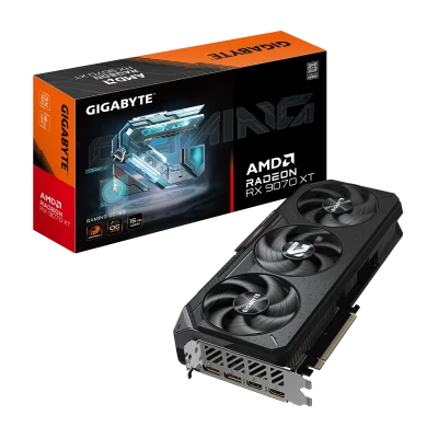 Gigabyte Radeon RX 9070 XT GAMING OC 16G  |  AMD  |  16 GB  |  Radeon RX 9070 XT  |  HDMI ports skaits 2  |  PCI-E 5.0
