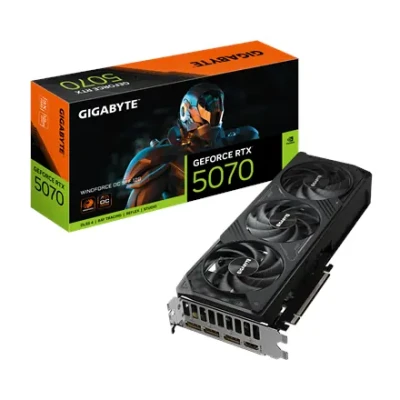 Gigabyte GeForce RTX 5070 WINDFORCE OC SFF 12G  |  NVIDIA  |  12 GB  |  GeForce RTX 5070  |  HDMI ports quantity 1  |  PCI-E 5.0