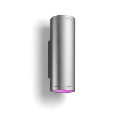 Philips Hue WCA Appear Outdoor Wall Lantern, Inox  |  8 W  |  2000-6500 Hue White Colour Ambiance