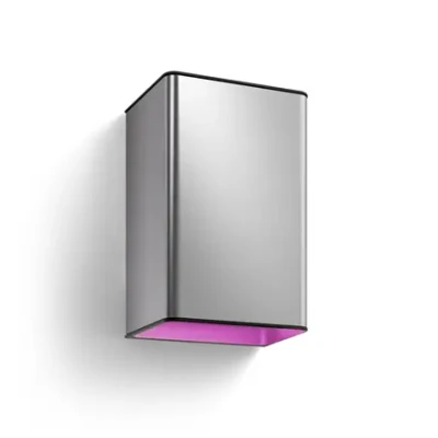 Philips Hue WCA Resonate Outdoor Wall Lantern, Inox  |  8 W  |  2000-6500 Hue White Colour Ambiance