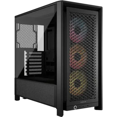 Corsair PC Case  |  Frame 4000D RS ARGB Modular  |  Black  |  Mid-Tower  |  Power supply included No
