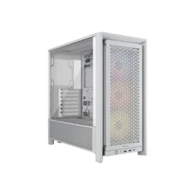 Corsair PC Case  |  Frame 4000D RS ARGB Modular  |  White  |  Mid-Tower  |  Power supply included No