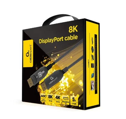 Cablexpert  |  Active Optical (AOC) 8K DisplayPort cable AOC Premium Series, 5 m  |  CC-DP8K-AOC-5M