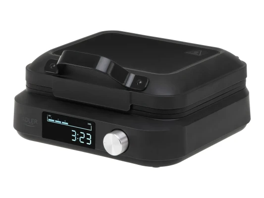 Adler Waffle Maker with LED Display  |  AD 3087  |  2200 W  |  Number of pastry 2  |  Belgium  |  Black