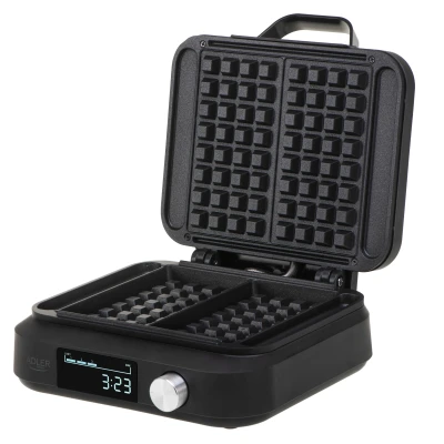 Adler Waffle Maker with LED Display  |  AD 3087  |  2200 W  |  Number of pastry 2  |  Belgium  |  Black