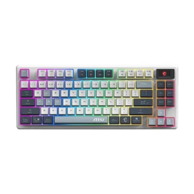MSI FORGE GK600 TKL БЕСПРОВОДНАЯ SKY  |  Игровая клавиатура  |  Беспроводная  |  US  |  Bluetooth  |  2.4 GHz, Bluetooth, USB 2.0  |  Механическая линейная