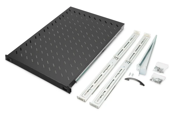 Digitus выдвижная полка для шкафов 483 мм  |  DN-19 TRAY-2-1000SW  |  Черный