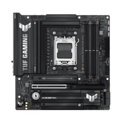 Asus TUF GAMING B850M-PLUS WIFI  |  Processor family AMD  |  Processor socket AM5  |  DDR5  |  Supported hard disk drive interfaces M.2, SATA  |  Number of SATA connectors 4