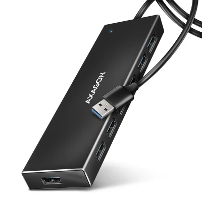 AXAGON SuperSpeed USB-A FLAT Hub  |  HUE-F7A