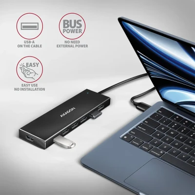 AXAGON SuperSpeed USB-A FLAT Hub  |  HUE-F7A