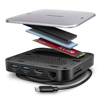 AXAGON USB-C 10Gbps UFO 9in1 Hub  |  HMC-UFO