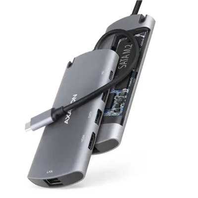AXAGON SuperSpeed USB-C Combo 6in1 Hub  |  HMC-6M2