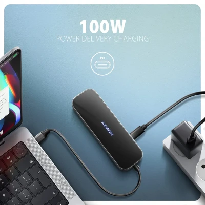 AXAGON USB-C 5Gbps GLASS 6in1 Hub  |  HMC-6GLN