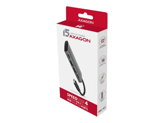 AXAGON SuperSpeed USB-C 10 Gbps SPEEDSTER 4 Hub  |  HMC-4G2