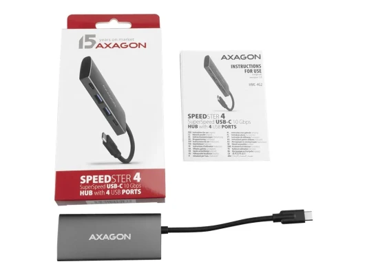 AXAGON SuperSpeed USB-C 10 Gbps SPEEDSTER 4 Hub  |  HMC-4G2